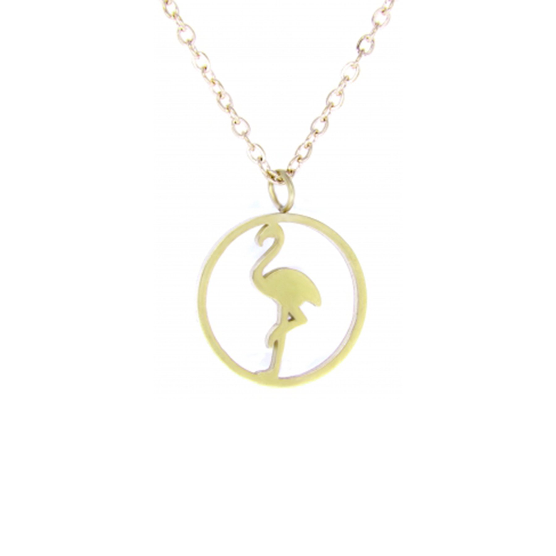 Kette "Flamingo" Edelstahl Gold