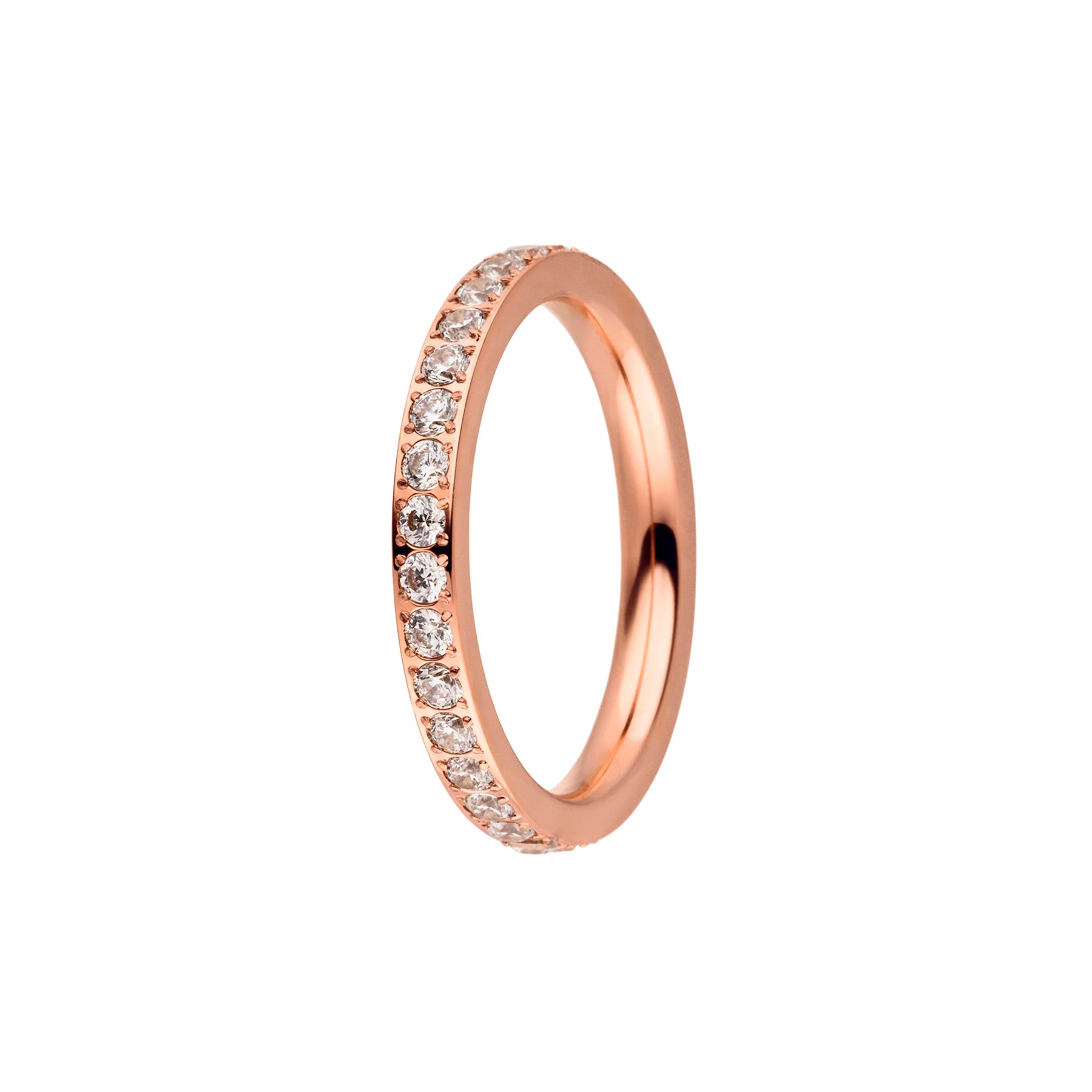 Ring "Mondo Bello" Zirkonia | Edelstahl Roségold